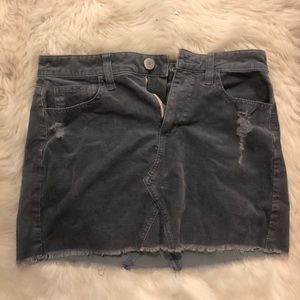 Corduroy mini skirt